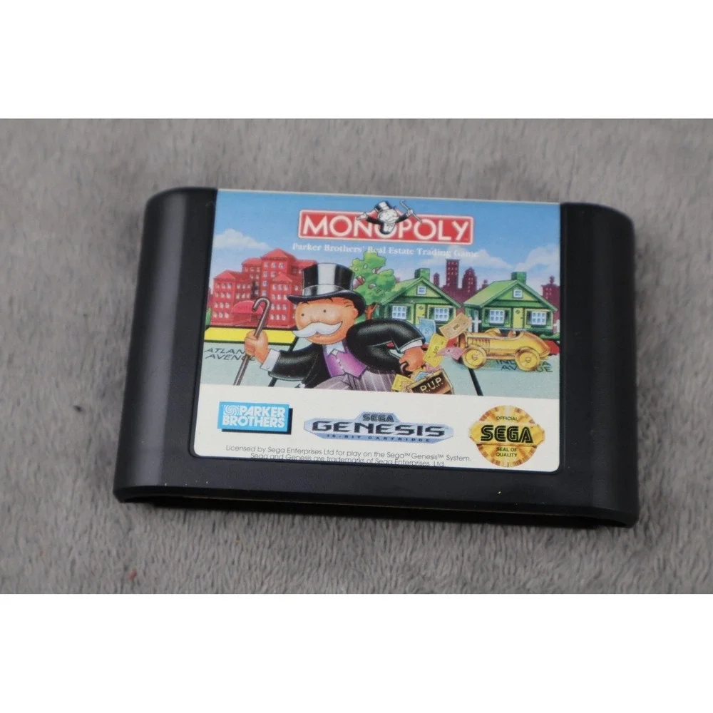 Monopoly Sega Genesis Video Game Complete Parker Brothers NTSC-U/C Board Game